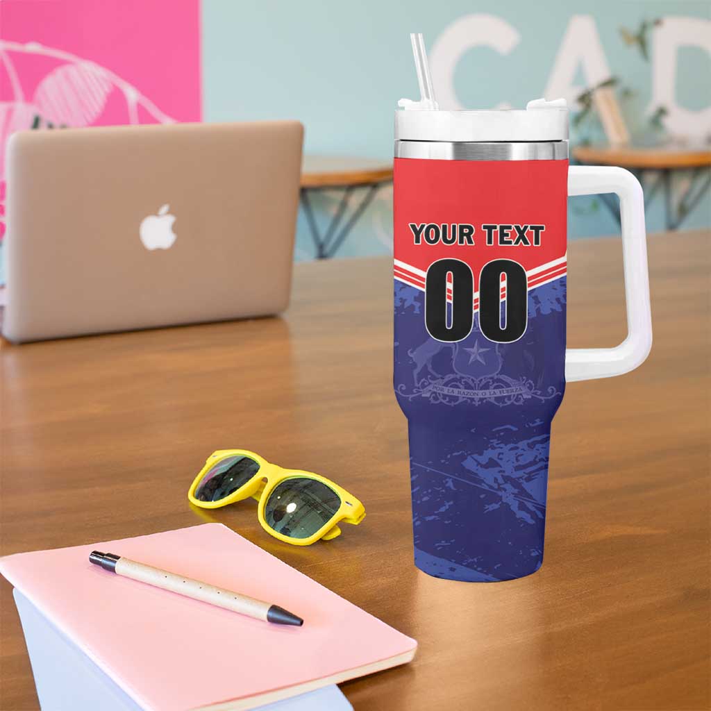 Custom Football Chile Tumbler With Handle Vamos La Roja - Wonder Print Shop