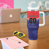 Custom Football Chile Tumbler With Handle Vamos La Roja - Wonder Print Shop