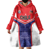 Custom Football Chile Wearable Blanket Hoodie Vamos La Roja - Wonder Print Shop