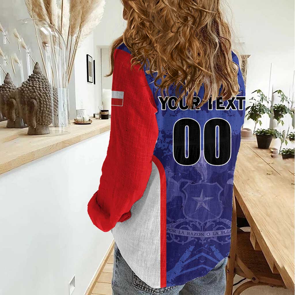 Custom Football Chile Women Casual Shirt Vamos La Roja - Wonder Print Shop