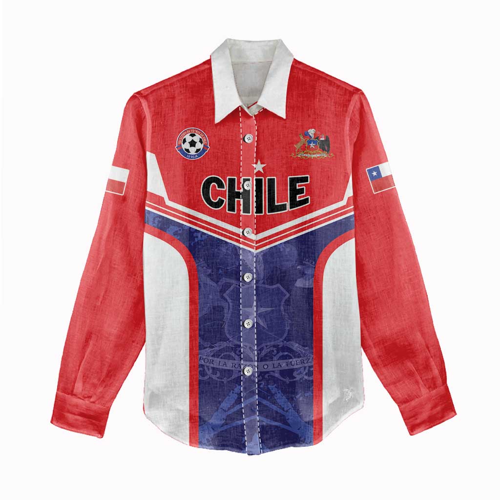 Custom Football Chile Women Casual Shirt Vamos La Roja - Wonder Print Shop