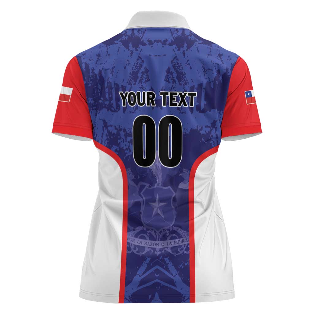 Custom Football Chile Women Polo Shirt Vamos La Roja - Wonder Print Shop