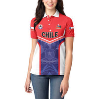 Custom Football Chile Women Polo Shirt Vamos La Roja - Wonder Print Shop