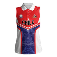 Custom Football Chile Women Sleeveless Polo Shirt Vamos La Roja - Wonder Print Shop