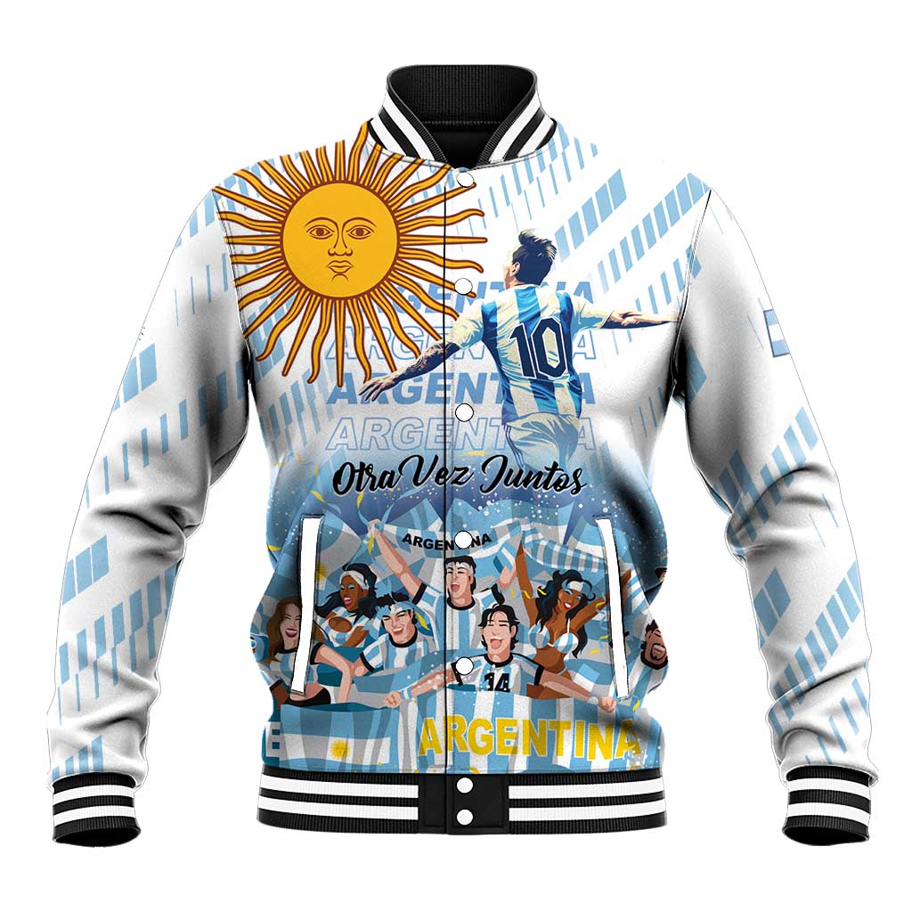 Argentina 2024 Football Champions Baseball Jacket Vamos La Seleccion Otra Vez Juntos - Wonder Print Shop