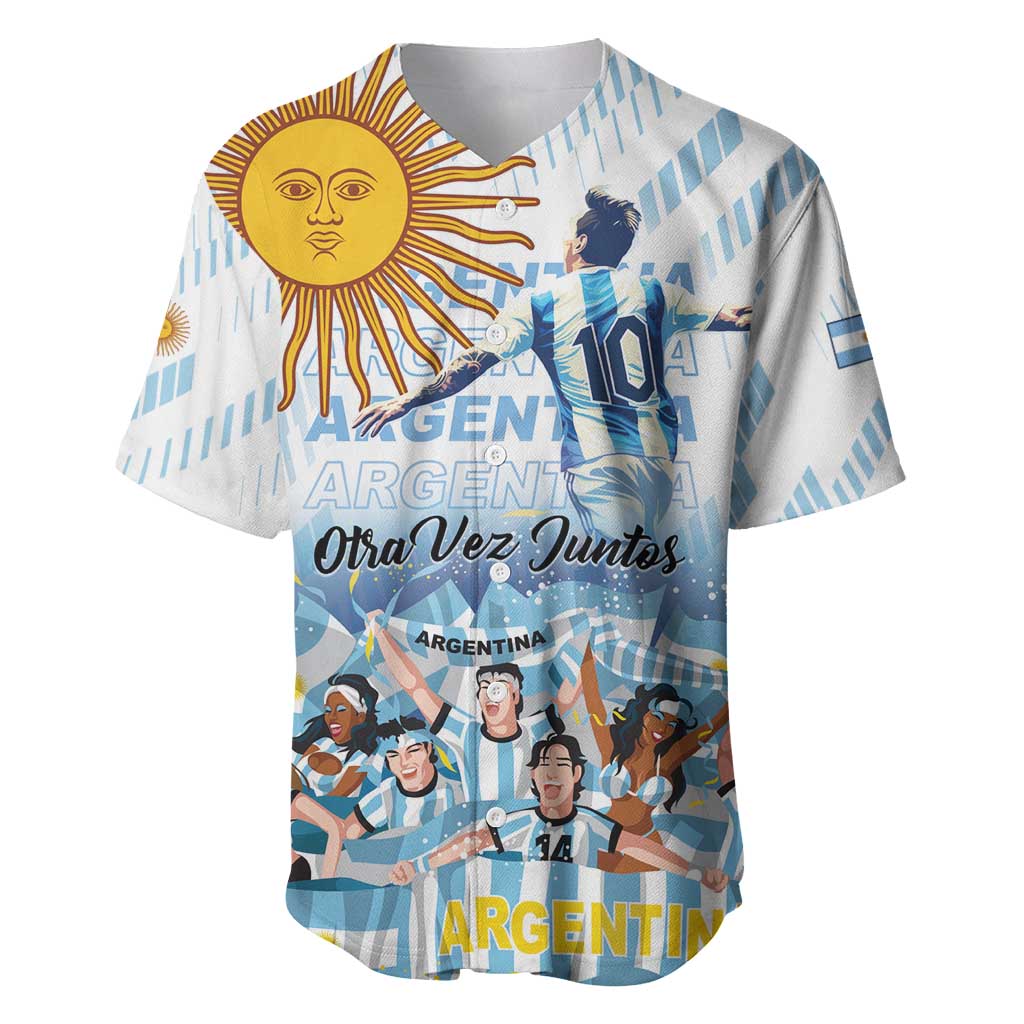 Argentina 2024 Football Champions Baseball Jersey Vamos La Seleccion Otra Vez Juntos - Wonder Print Shop