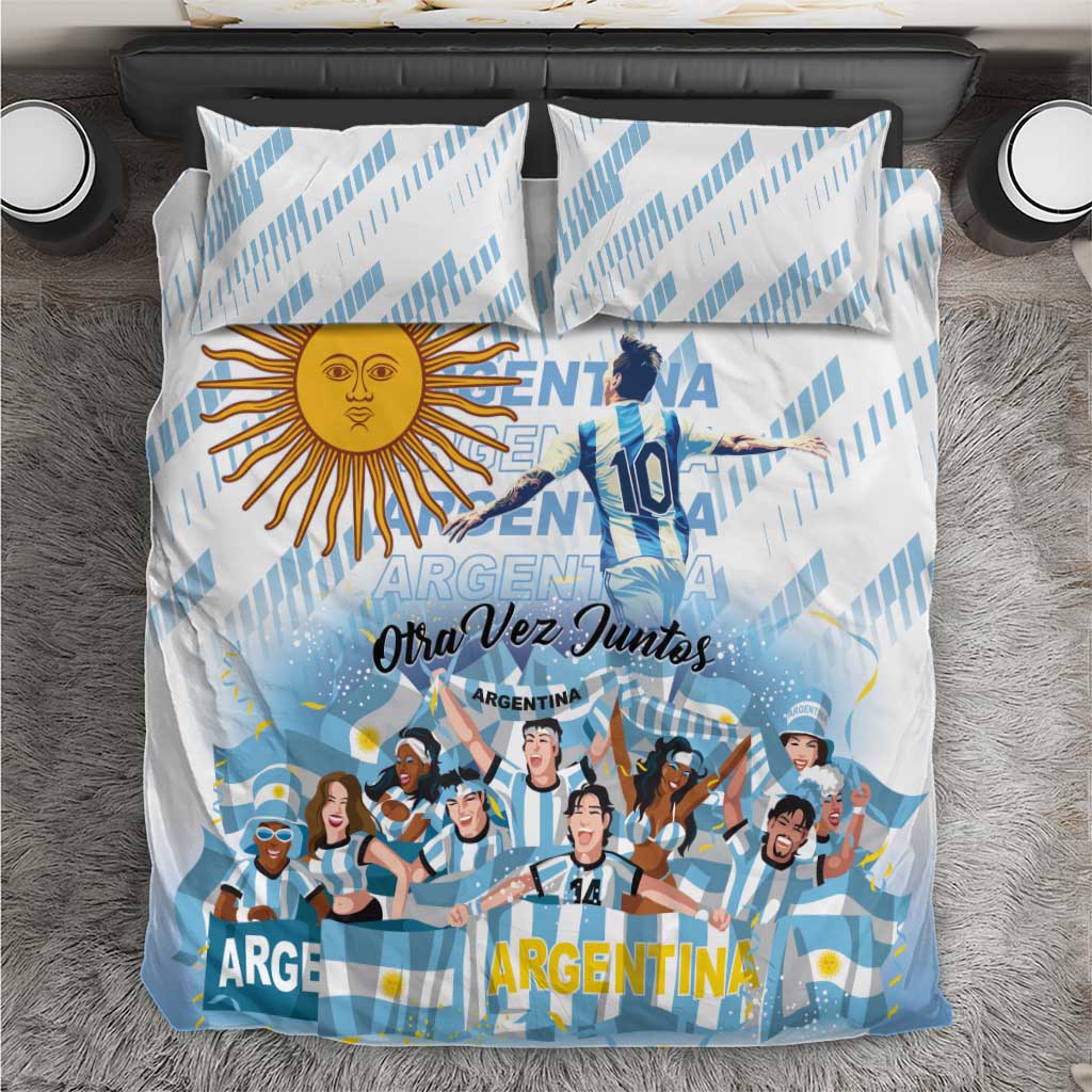 Argentina 2024 Football Champions Bedding Set Vamos La Seleccion Otra Vez Juntos - Wonder Print Shop