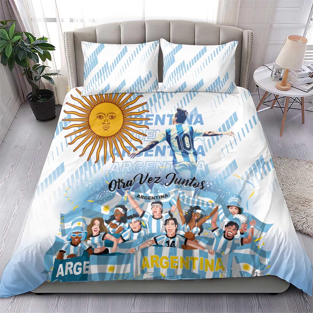 Argentina 2024 Football Champions Bedding Set Vamos La Seleccion Otra Vez Juntos - Wonder Print Shop