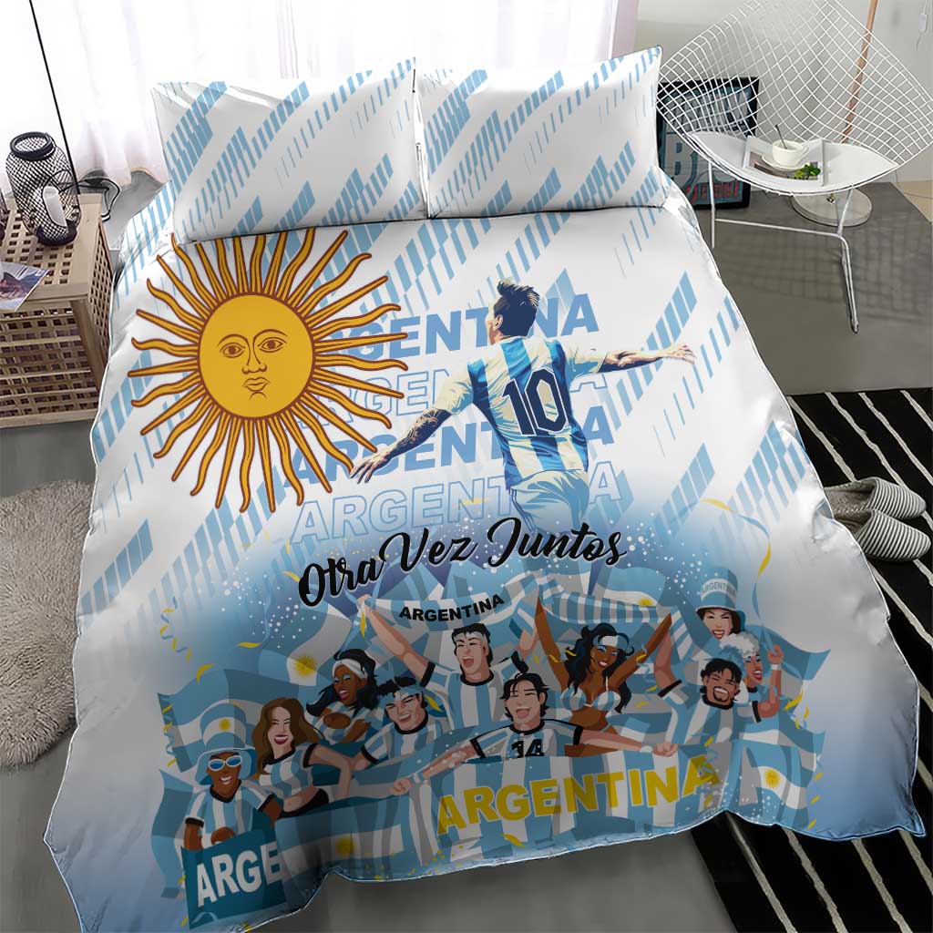Argentina 2024 Football Champions Bedding Set Vamos La Seleccion Otra Vez Juntos - Wonder Print Shop