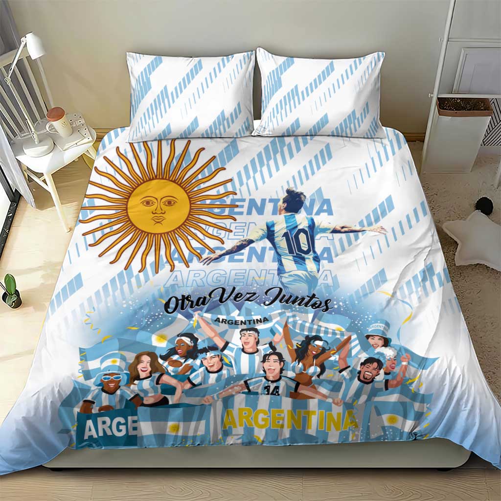 Argentina 2024 Football Champions Bedding Set Vamos La Seleccion Otra Vez Juntos - Wonder Print Shop