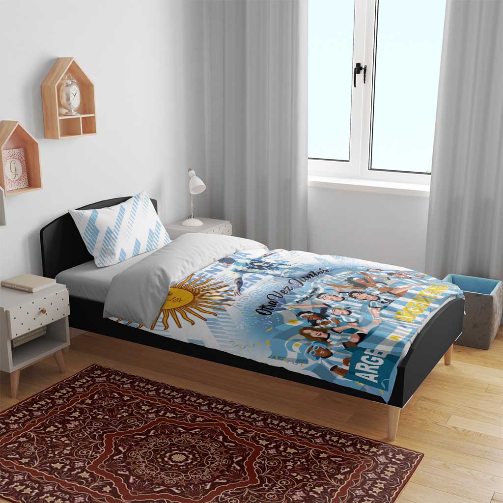 Argentina 2024 Football Champions Bedding Set Vamos La Seleccion Otra Vez Juntos - Wonder Print Shop