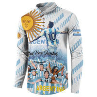 Argentina 2024 Football Champions Button Sweatshirt Vamos La Seleccion Otra Vez Juntos - Wonder Print Shop