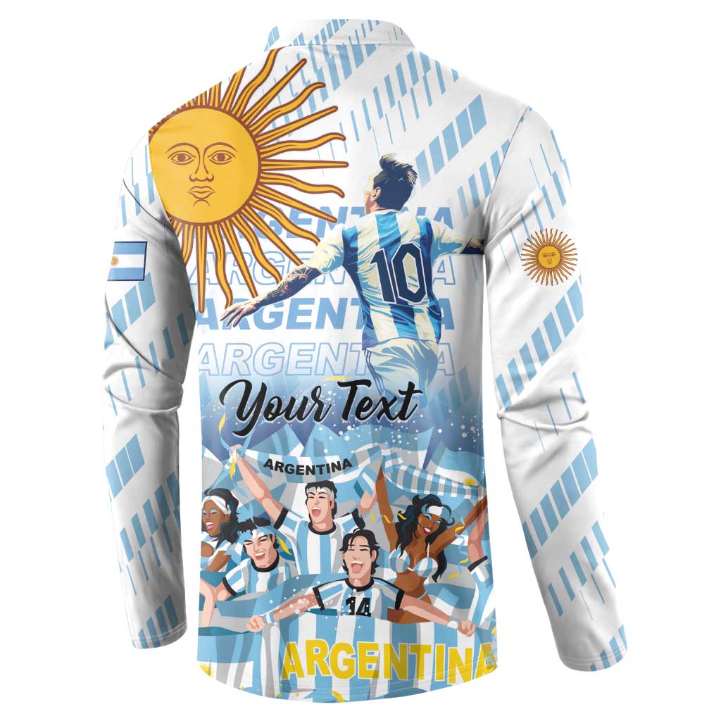 Argentina 2024 Football Champions Button Sweatshirt Vamos La Seleccion Otra Vez Juntos - Wonder Print Shop