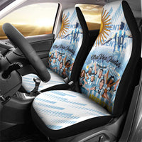 Argentina 2024 Football Champions Car Seat Cover Vamos La Seleccion Otra Vez Juntos - Wonder Print Shop