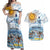 Argentina 2024 Football Champions Couples Matching Off Shoulder Maxi Dress and Hawaiian Shirt Vamos La Seleccion Otra Vez Juntos - Wonder Print Shop