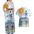 Argentina 2024 Football Champions Couples Matching Off Shoulder Maxi Dress and Hawaiian Shirt Vamos La Seleccion Otra Vez Juntos - Wonder Print Shop