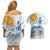 Argentina 2024 Football Champions Couples Matching Off Shoulder Short Dress and Hawaiian Shirt Vamos La Seleccion Otra Vez Juntos - Wonder Print Shop