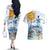 Argentina 2024 Football Champions Couples Matching Off The Shoulder Long Sleeve Dress and Hawaiian Shirt Vamos La Seleccion Otra Vez Juntos - Wonder Print Shop