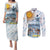 Argentina 2024 Football Champions Couples Matching Puletasi and Long Sleeve Button Shirt Vamos La Seleccion Otra Vez Juntos - Wonder Print Shop