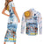 Argentina 2024 Football Champions Couples Matching Short Sleeve Bodycon Dress and Long Sleeve Button Shirt Vamos La Seleccion Otra Vez Juntos - Wonder Print Shop