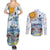Argentina 2024 Football Champions Couples Matching Summer Maxi Dress and Long Sleeve Button Shirt Vamos La Seleccion Otra Vez Juntos - Wonder Print Shop