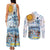 Argentina 2024 Football Champions Couples Matching Tank Maxi Dress and Long Sleeve Button Shirt Vamos La Seleccion Otra Vez Juntos - Wonder Print Shop