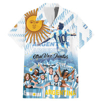 Argentina 2024 Football Champions Family Matching Mermaid Dress and Hawaiian Shirt Vamos La Seleccion Otra Vez Juntos - Wonder Print Shop