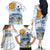 Argentina 2024 Football Champions Family Matching Off The Shoulder Long Sleeve Dress and Hawaiian Shirt Vamos La Seleccion Otra Vez Juntos - Wonder Print Shop