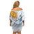 Argentina 2024 Football Champions Family Matching Off Shoulder Short Dress and Hawaiian Shirt Vamos La Seleccion Otra Vez Juntos - Wonder Print Shop