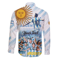 Argentina 2024 Football Champions Family Matching Puletasi and Hawaiian Shirt Vamos La Seleccion Otra Vez Juntos - Wonder Print Shop