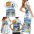 Argentina 2024 Football Champions Family Matching Short Sleeve Bodycon Dress and Hawaiian Shirt Vamos La Seleccion Otra Vez Juntos - Wonder Print Shop