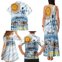 Argentina 2024 Football Champions Family Matching Tank Maxi Dress and Hawaiian Shirt Vamos La Seleccion Otra Vez Juntos - Wonder Print Shop
