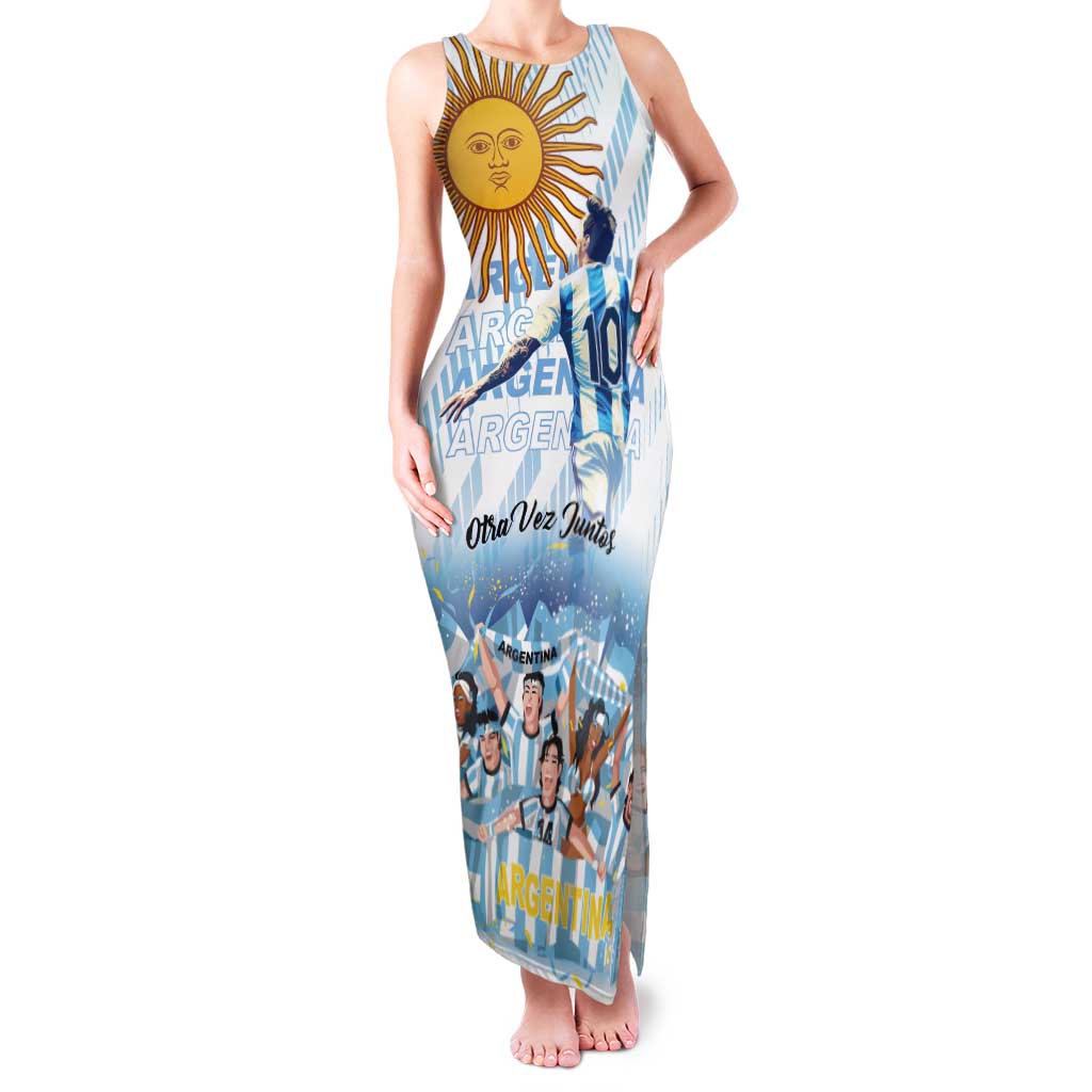 Argentina 2024 Football Champions Family Matching Tank Maxi Dress and Hawaiian Shirt Vamos La Seleccion Otra Vez Juntos - Wonder Print Shop