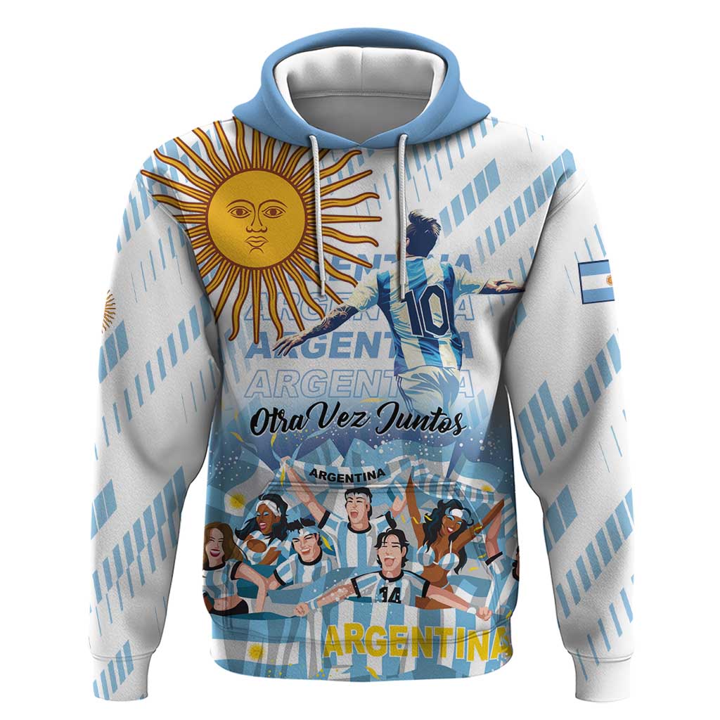 Argentina 2024 Football Champions Hoodie Vamos La Seleccion Otra Vez Juntos - Wonder Print Shop
