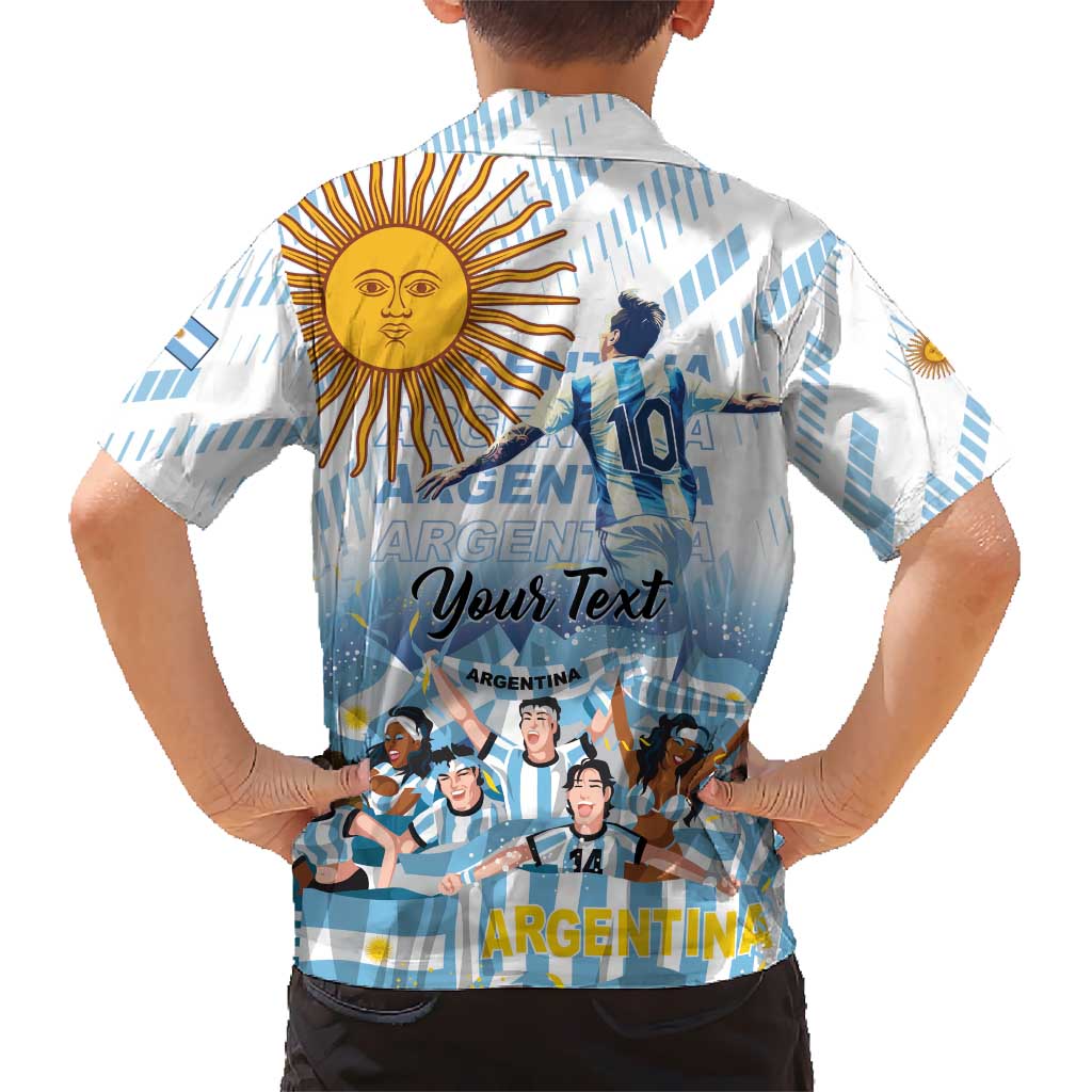 Argentina 2024 Football Champions Kid Hawaiian Shirt Vamos La Seleccion Otra Vez Juntos - Wonder Print Shop