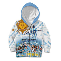 Argentina 2024 Football Champions Kid Hoodie Vamos La Seleccion Otra Vez Juntos - Wonder Print Shop