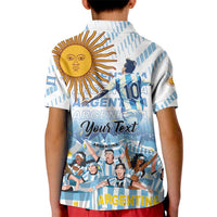 Argentina 2024 Football Champions Kid Polo Shirt Vamos La Seleccion Otra Vez Juntos - Wonder Print Shop