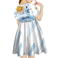 Argentina 2024 Football Champions Kid Short Sleeve Dress Vamos La Seleccion Otra Vez Juntos - Wonder Print Shop