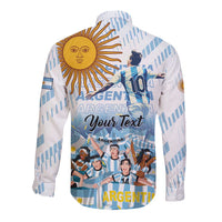Argentina 2024 Football Champions Long Sleeve Button Shirt Vamos La Seleccion Otra Vez Juntos - Wonder Print Shop