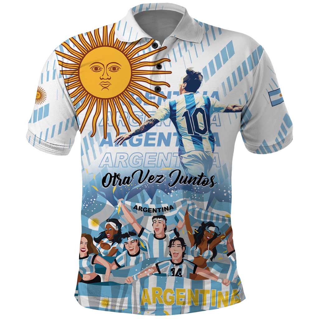 Argentina 2024 Football Champions Polo Shirt Vamos La Seleccion Otra Vez Juntos - Wonder Print Shop