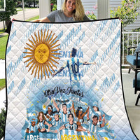 Argentina 2024 Football Champions Quilt Vamos La Seleccion Otra Vez Juntos - Wonder Print Shop