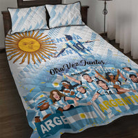 Argentina 2024 Football Champions Quilt Bed Set Vamos La Seleccion Otra Vez Juntos - Wonder Print Shop