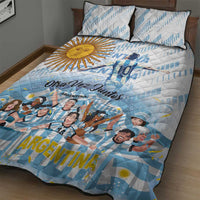 Argentina 2024 Football Champions Quilt Bed Set Vamos La Seleccion Otra Vez Juntos - Wonder Print Shop