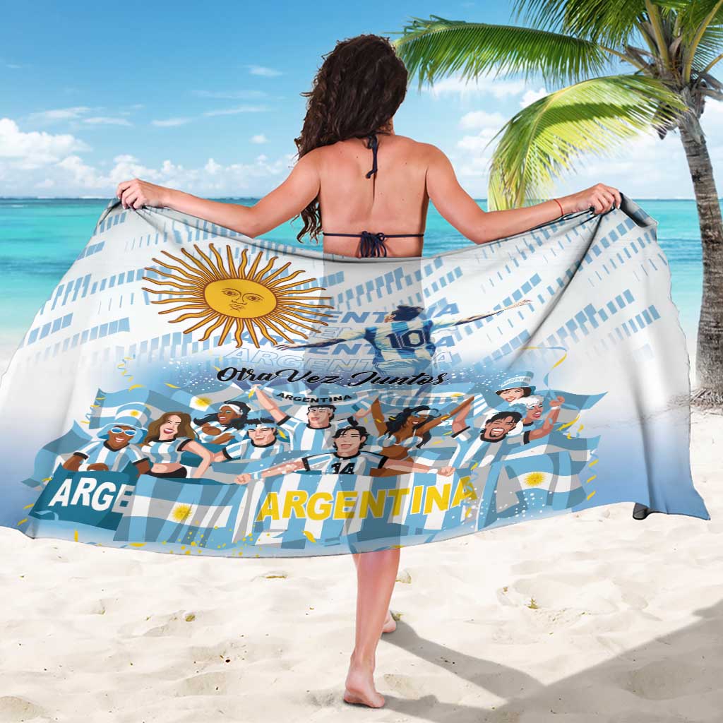 Argentina 2024 Football Champions Sarong Vamos La Seleccion Otra Vez Juntos - Wonder Print Shop