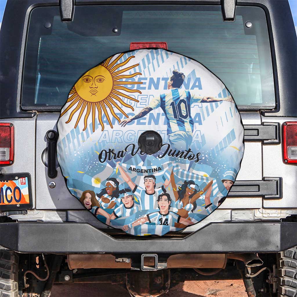Argentina 2024 Football Champions Spare Tire Cover Vamos La Seleccion Otra Vez Juntos - Wonder Print Shop