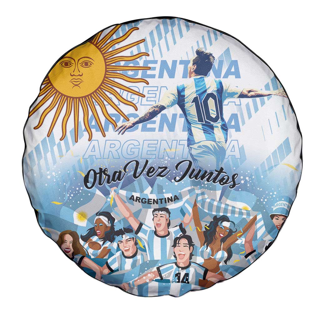 Argentina 2024 Football Champions Spare Tire Cover Vamos La Seleccion Otra Vez Juntos - Wonder Print Shop