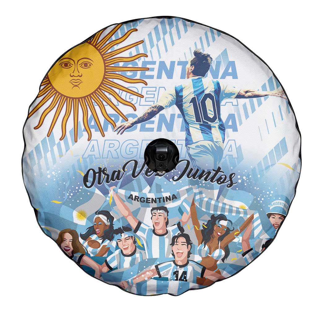 Argentina 2024 Football Champions Spare Tire Cover Vamos La Seleccion Otra Vez Juntos - Wonder Print Shop