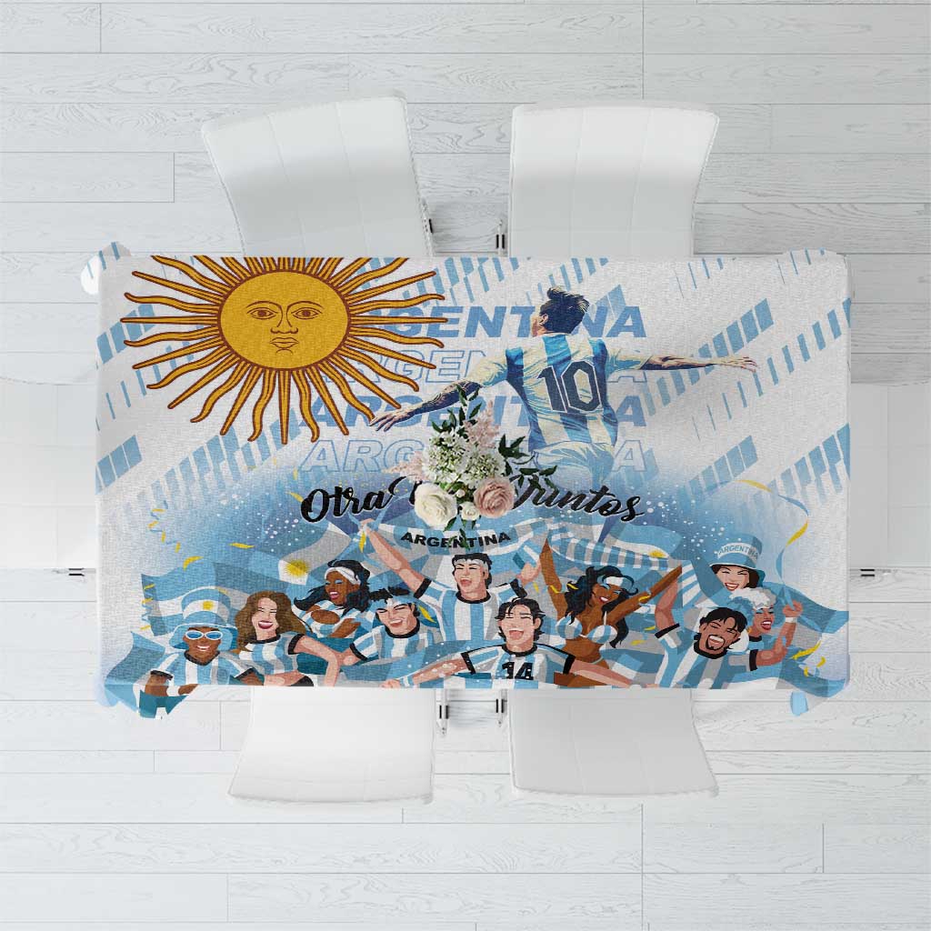Argentina 2024 Football Champions Tablecloth Vamos La Seleccion Otra Vez Juntos - Wonder Print Shop