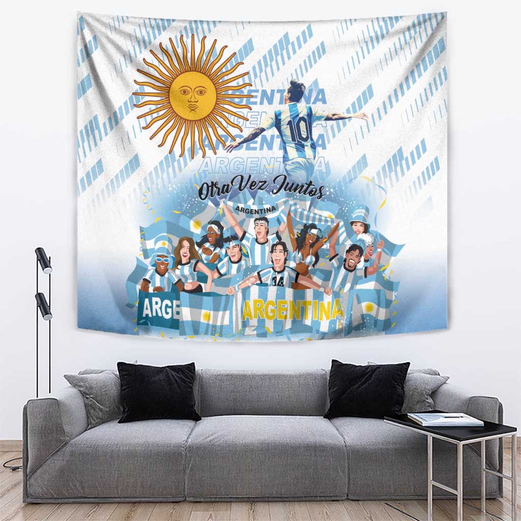 Argentina 2024 Football Champions Tapestry Vamos La Seleccion Otra Vez Juntos - Wonder Print Shop