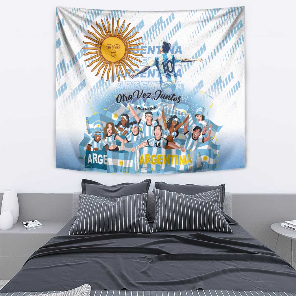 Argentina 2024 Football Champions Tapestry Vamos La Seleccion Otra Vez Juntos - Wonder Print Shop